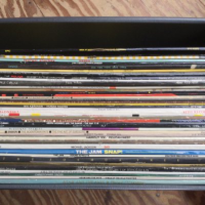 Two record cases of LPs snd 12" singles by various artists including The Jam, U2, The Police, Madness and many more.