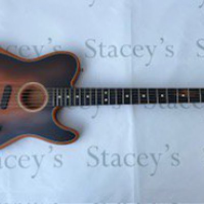 A Fender USA 2019 Acoustosonic Electro Acoustic Guitar. In good condition overall with some evidence of playwear with some light marking and small dents. Comes with Fender Formed and reinforced gig bag.