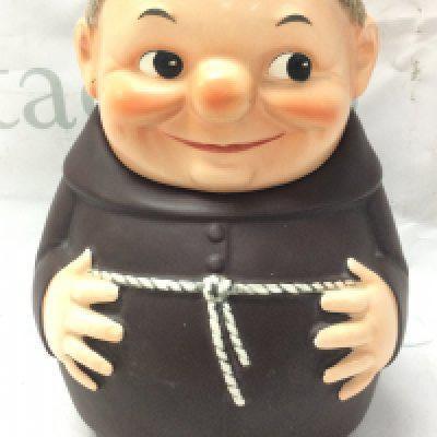 Gobbles monk biscuit barrel .24cm tall. This lot cannot be posted. NO RESERVE