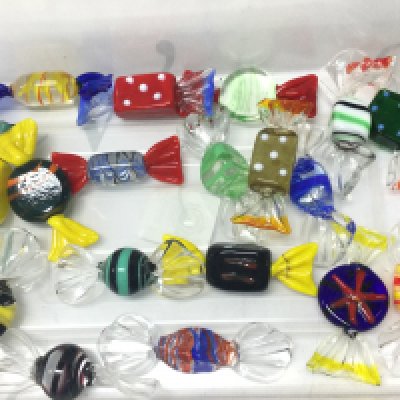 A collection of Murano glass sweets . This lot cannot be posted