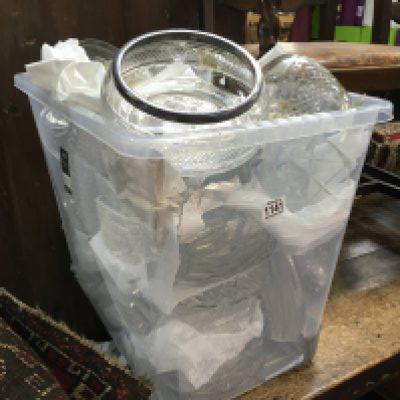 A Collection of cut glass vases , bowls , jars etc