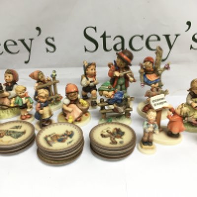 A collection of Goebel Hummel figures and dishes. Shipping category D.