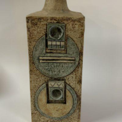 A Troika lamp base with artist monogramme for Annette Walters. Height 32cm.