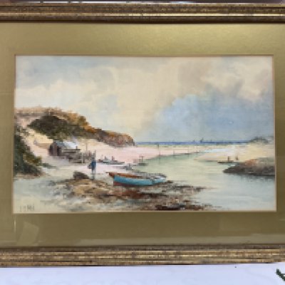 an unnamed watercolour signed by John clarkson Isaac Uren 1845-1932. Approx size 61x44cm. NO RESERVE