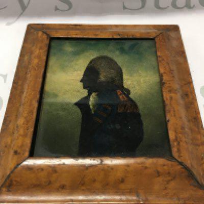 A Captain Arnold, Portsmouth, walnut framed miniature. Approx frame size 19cm x 21cm.