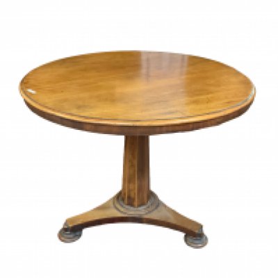 A Victorian Walnut tip top table, diameter 88cm x 67cm. NO RESERVE