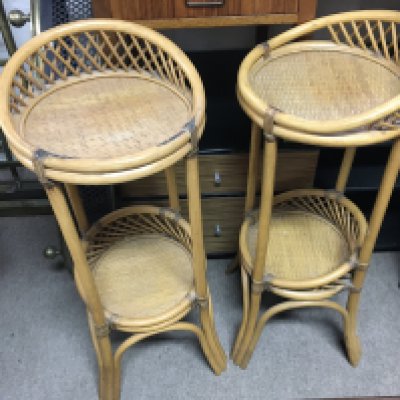 Bamboo occasional tables/plant stands , 79cm tall approximately.