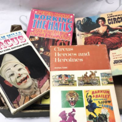 Four boxes of circus books.