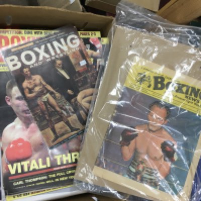 A collection of boxing ephemera comprising various magazines and publications. Shipping category D.