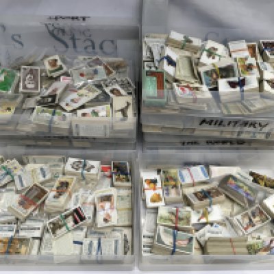 A large collection of cigarette cards, various subjects. Shipping category D.