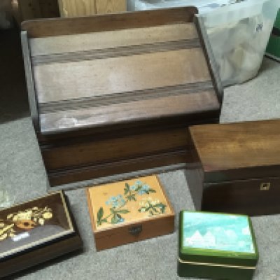 Boxes including two small musical jewellery boxes . NO RESERVE
