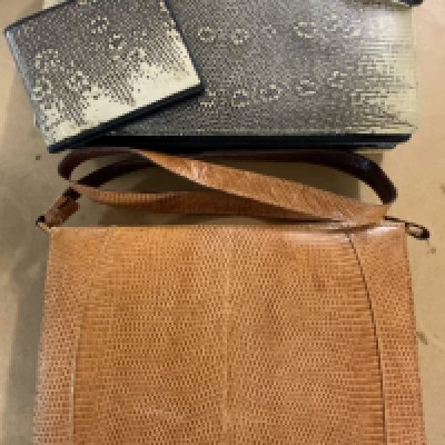 2 1950s vintage evening bags for. Cobra Skin / Lizard Skin.- NO RESERVE
