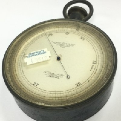 A F Barker & Son London Aneroid Compensator barometer . This lot cannot be posted