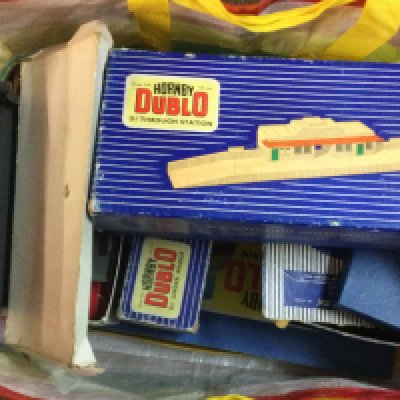 A boxed Hornby Duchess of Montrose train set, Dublo DI through station , Power control unit A3 etc . Postage category C