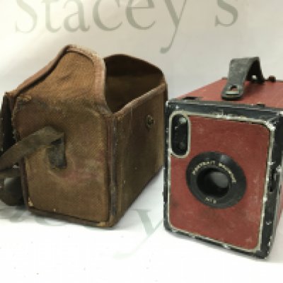 A vintage cased No2 Brownie Kodak . Postage category B