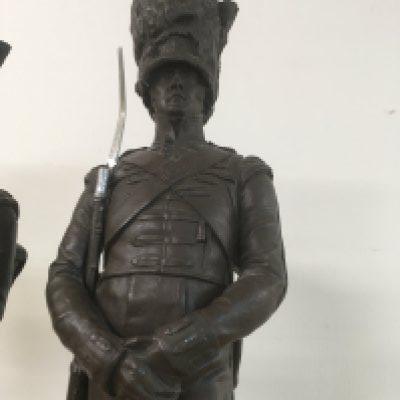 A Collection of three Grenadier Guards after Sir Edgar Boehm 47 cm 43cm .