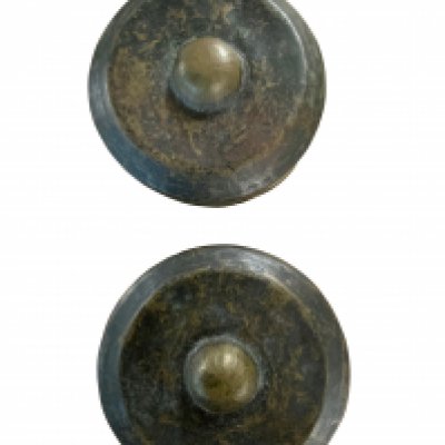 Withdrawn - A pair of matching bronze Gongs. 22cm- NO RESERVE