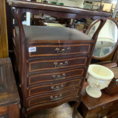 A small Edwardian 5 draw music cabinet. 97cm x 41cm x 55cm