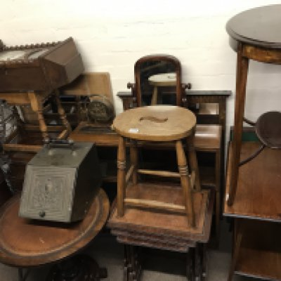 A collection of small furniture items, no reserve.