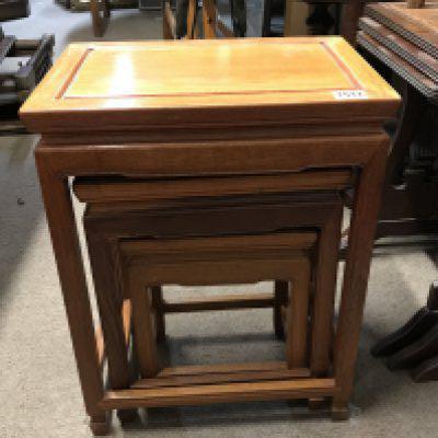 A Chinese triple nest of tables.