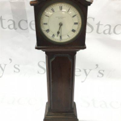 A late Victorian miniature Depree & Young Exeter grandfather clock . 45cm tall approximately.This lot cannot be posted