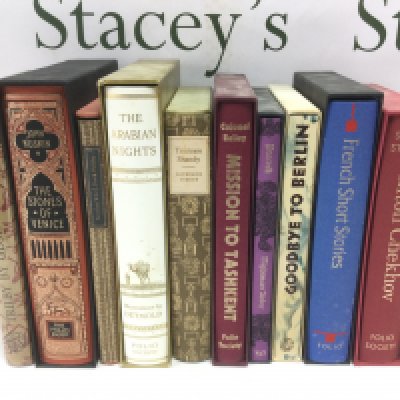 Ten Folio Society books comprising The Arabian Nights, Tristram Shandy, The Stones Of Venice and others. Shipping category D.- NO RESERVE