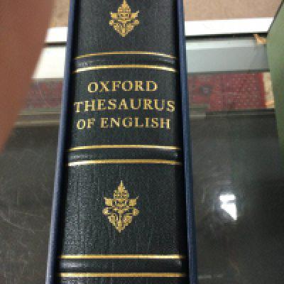 Folio Society Oxford Thesaurus.