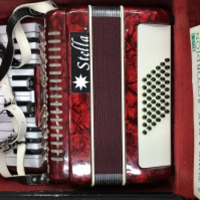 A Stella accordion in a fitted case, this lot cannot be posted