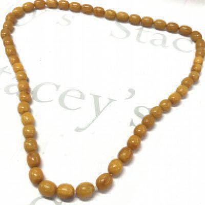 Butterscotch amber colour genuine Bakelite necklace , 108cm 210g . Postage category A