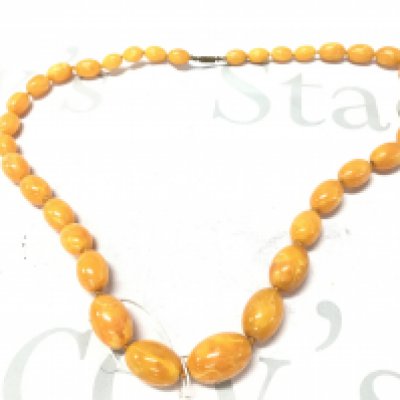 Butterscotch amber necklace , 65g 73cm. Postage category A