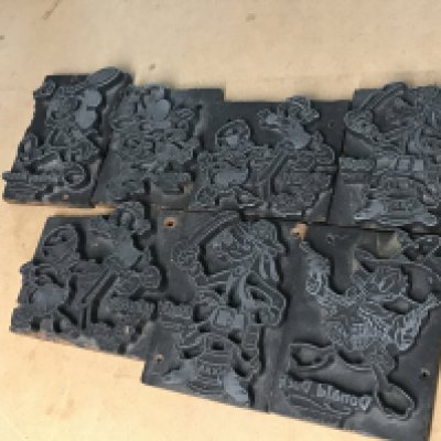 An interesting collection of Disney wooden printing blocks. Postage category B