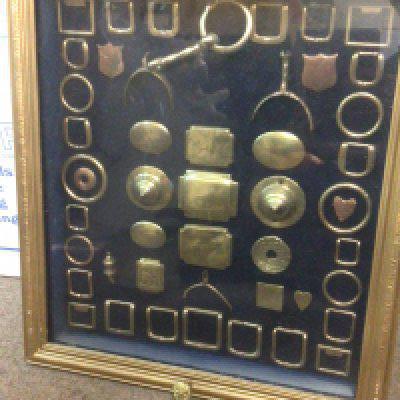 A case of brass horse harness fittings , large buckles etc. this lot cannot be posted- NO RESERVE