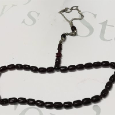 Cherry amber coloured Bakelite style necklace 36g 62cm. Postage cat A