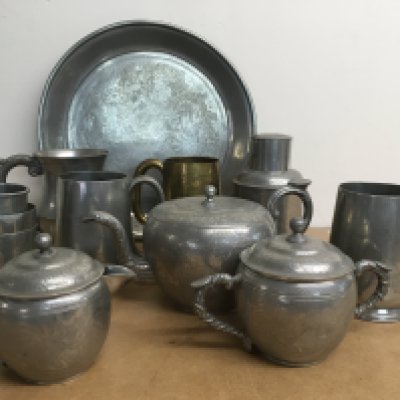 An inlaid wooden tray decorated with real butterfly wings