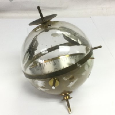 A mid 20th Century Sputnik weather globe, approx width 13cm. Shipping category D.