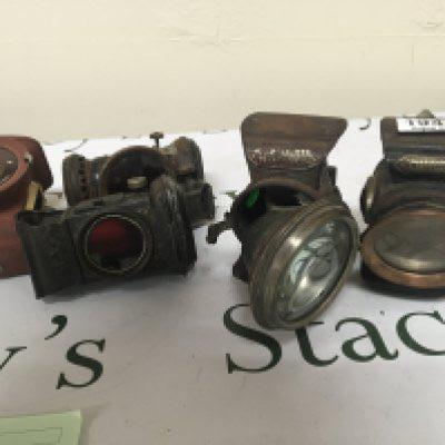 Five Vintage bike lamps makers King of the Road Birmingham Zephyr Birmingham (5)