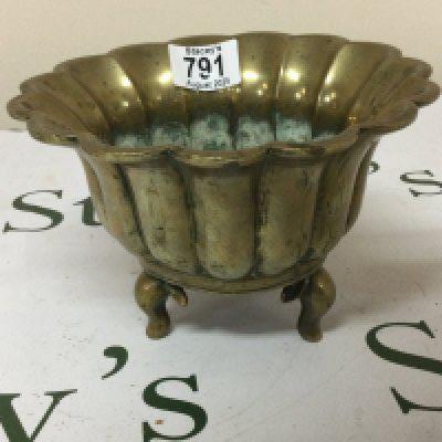 A Chinese bronze censer of flower form seal marks to base .