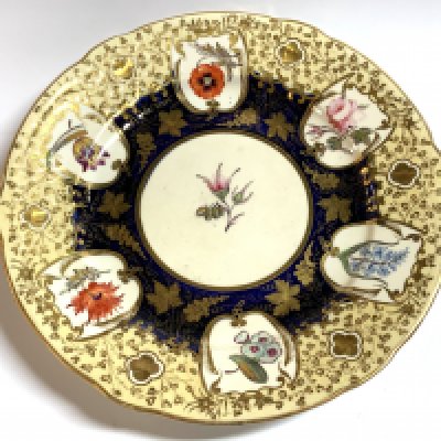 An Early porcelain Coalport cabinet plate C.1830- NO RESERVE