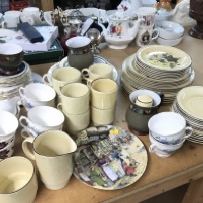 A Poole Broadstone tea set, Royal Vale , Royal Albert & Denby part sets- NO RESERVE