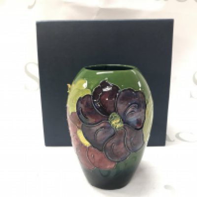 Moorcroft Hibiscus small vase. This lot cannot be posted