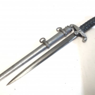 A Rare First patter German II world war Third Reich Richsbahn Railway presentation dagger. Maker Alcosa Solingen with patterned scabbed.