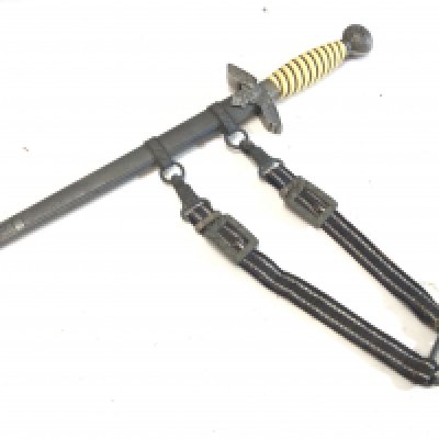 A German Third Reich II world war Luftwaffe presentation officers dagger. With original hanger the blade with Tiger Solingen makers marks.