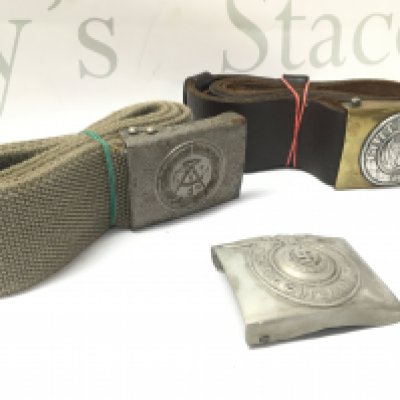 Three German WW2 belt buckles, postage category B