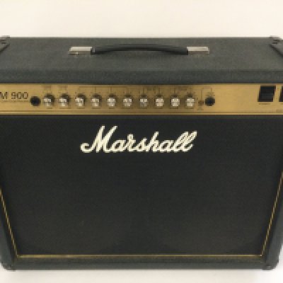 A Marshall 4102 JCM900 100W valve combo amplifier with footswitch, cover and spare Marshall potentiometers.