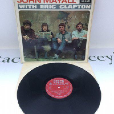 A first UK pressing of 'Bluesbreakers' by John Mayall with Eric Clapton, LK4804. Vinyl Ex, sleeve VG+.