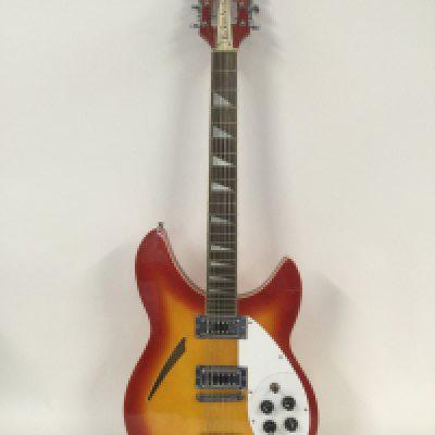 A late 1970s/80s Chinese copy of a Rickenbacker 360 12 string electric guitar. Comes with a Black Rat hard carry case.