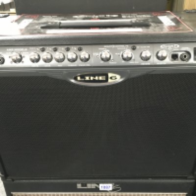 A Line 6 Spider II amplifier and a Line 6 Flextone II amplifier (2).