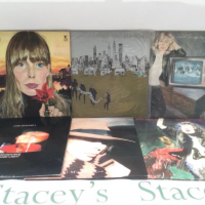 Six Joni Mitchell LPs comprising 'Clouds', 'The Hissing of Summer Lawns' and others.