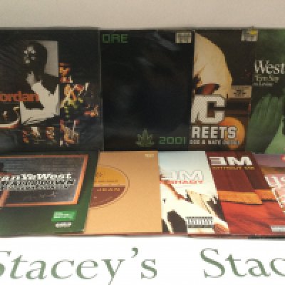 Nine hip hop LPs and 12" singles by various artists including Dr Dre, Eminem, Kanye West and others.