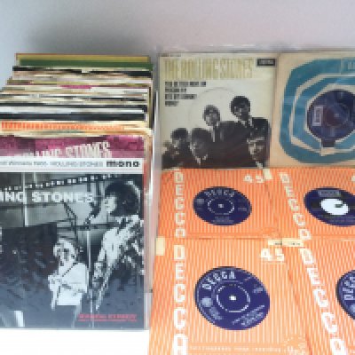 A collection of Rolling Stones 7" singles and EPs.